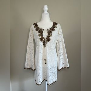 Taj White Eyelet Cover Up Dress